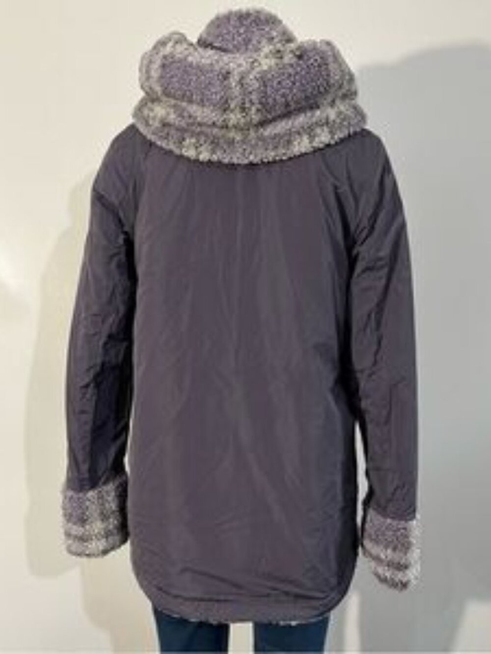 Centigrade Button Closure Reversible Plaid Sherpa Jacket - Picture 2 of 8